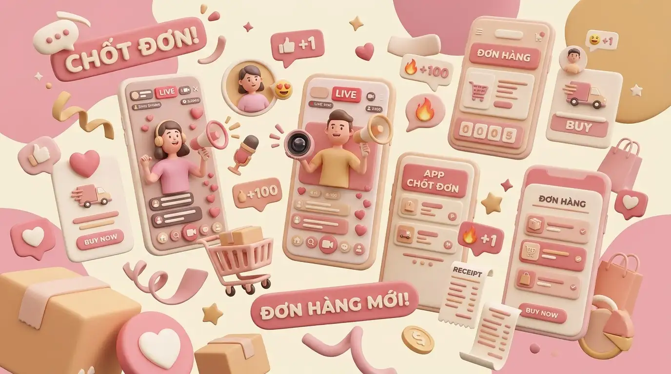 Bảng so sánh app chốt đơn livestream và nền tảng chăm sóc khách hàng