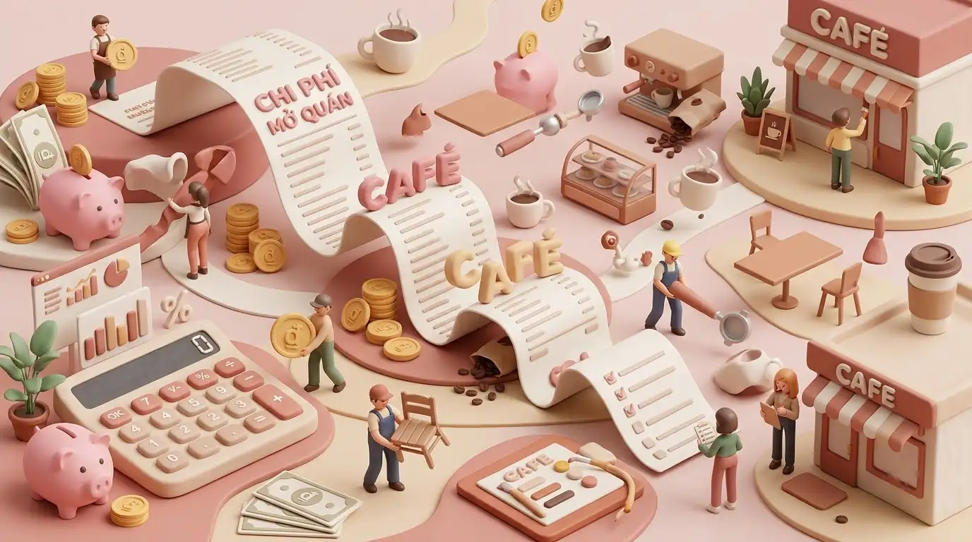 Quy trình lập bảng tính tài chính mở quán cafe và tải file Excel mẫu