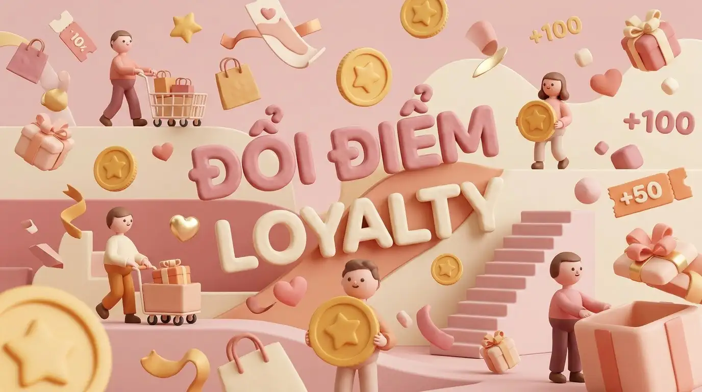 Quy trình thao tác đổi điểm loyalty nhận voucher dễ dàng