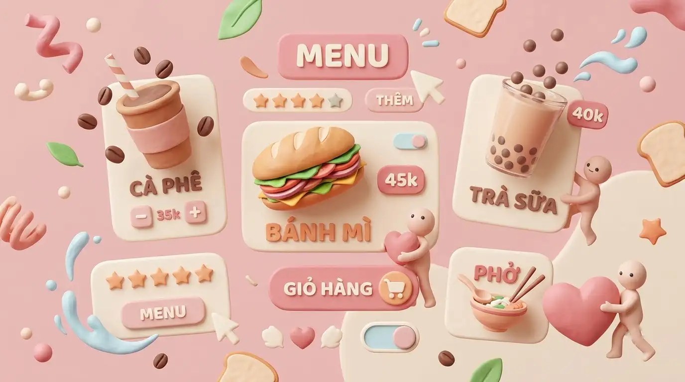 Cấu hình hệ thống menu điện tử trên nền tảng số