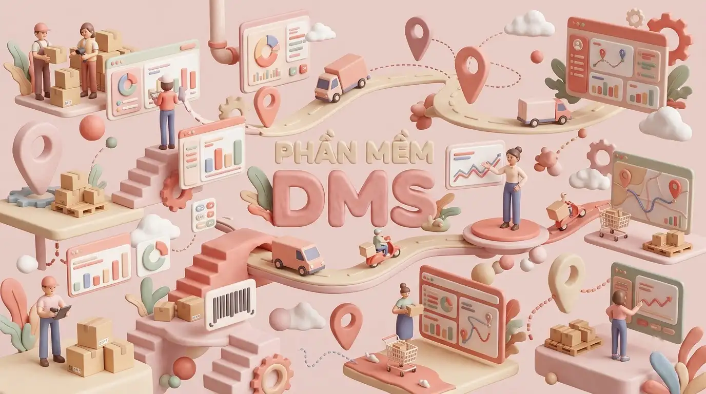 Tính năng theo dõi tuyến bán hàng và định vị GPS của phần mềm DMS