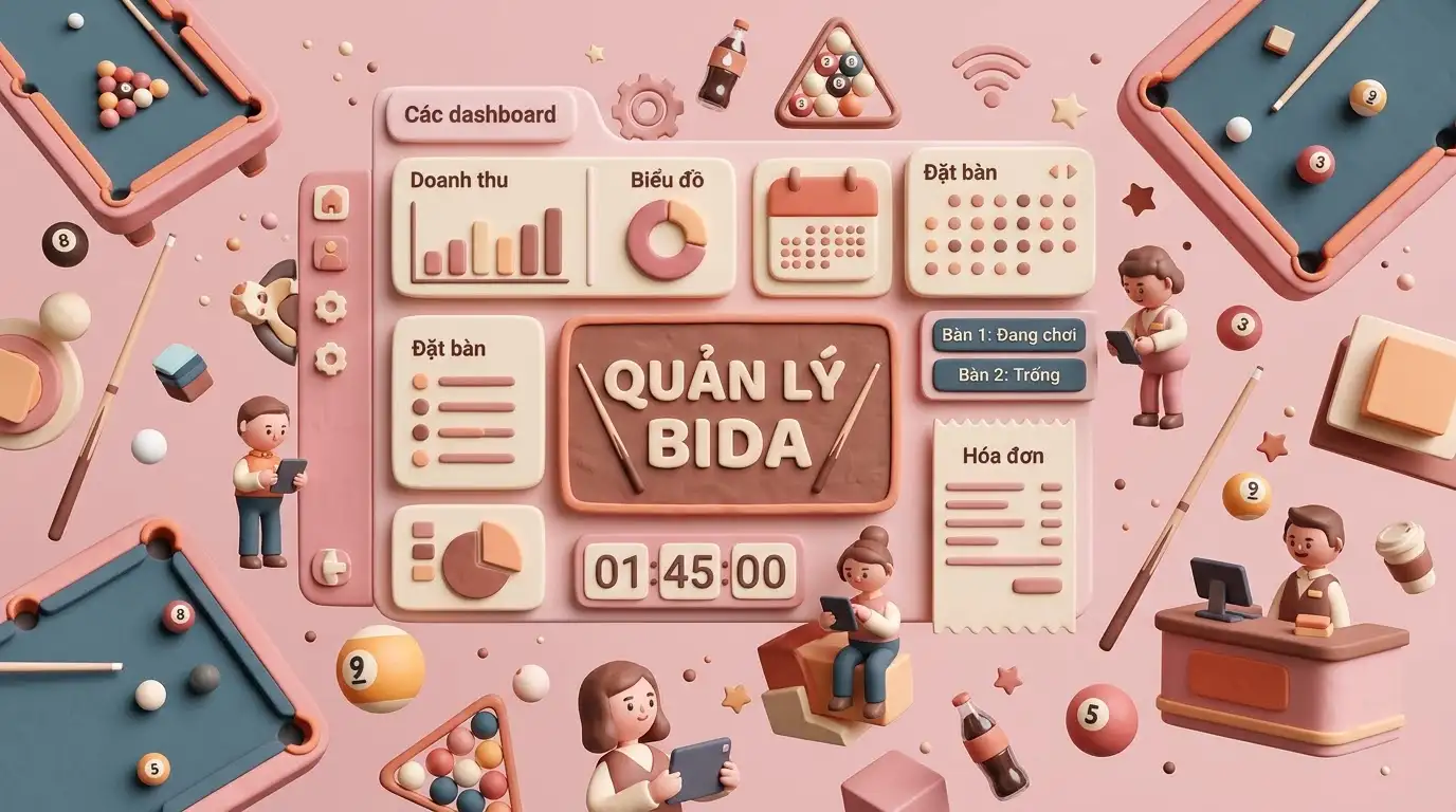 Quy trình cài đặt phần mềm quản lý bida và hộp rơ le điều khiển