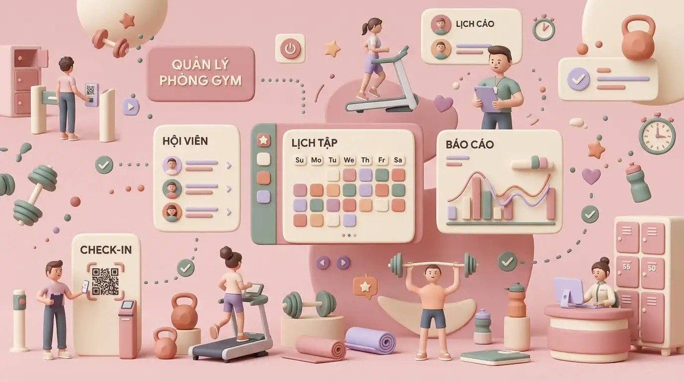 Phần mềm quản lý phòng gym thiết lập giao diện Zalo Mini App và tích hợp kiểm soát cửa